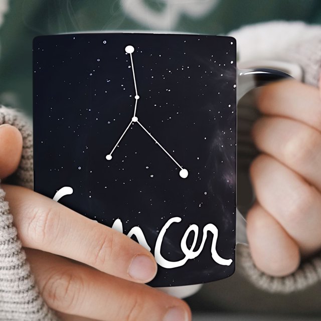 EGNMCR Twelve Constellations Ceramic Color-changing Cup Coffee Tea Cup Constellation glass
