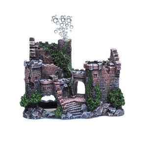 tredstone Aquarium Ornament Aquarium Decoration Stone Castle Resin Hide House Fish Tank Aquarium Accessories Small Shrimp Turtle Fish Tank Accessories
