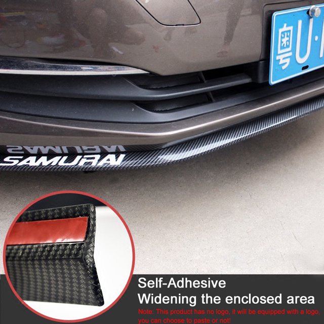 Front Bumper Cover Universal Car Front Lip Protector Guard Flexible Bumper Protective Rubber Strap 2.5m