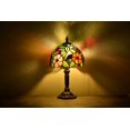 thumbnail image 1 of Tiffany Style Table Lamp Bedside Desk LED Lamp Bedroom Stained-Glass 14.5'' Height Bronze Multi-color, 1 of 4