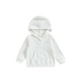 thumbnail image 1 of xiaxaixu Chandail à Capuchon pour Enfants, Chandail à Capuchon à Manches Longues à Fermeture Éclair, Veste de Survêtement Unie pour Garçons Filles, 1 of 7