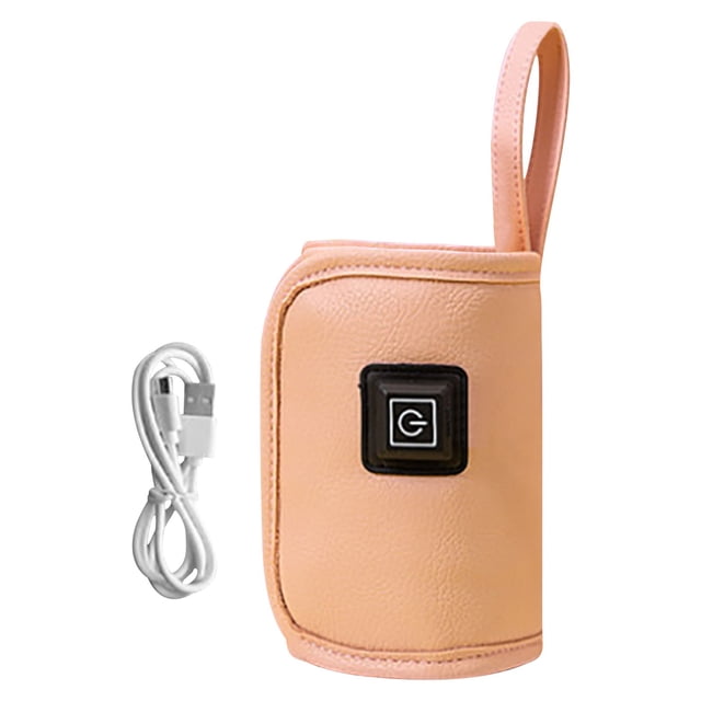 Portable USB Bottle Warmer for Travel - Adjustable Temperature Control, Fast Heating Sleeve for Baby Milk, Formula, and Beverages