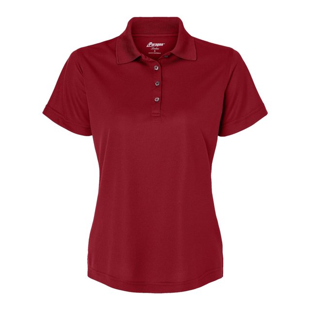 Paragon Polo en Maille Mini de Performance Saratoga pour Femmes, P, Cardinal