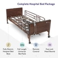thumbnail image 4 of Full Electric Hospital Bed with Full Rails Included - for Home Care Use and Medical Facilities - Fully Adjustable, Easy Transport Casters, Remote - 80" x 36" - No Mattress, 4 of 4