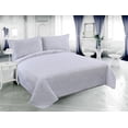 thumbnail image 1 of Marina Decoration Solid Embossed Pinsonic Coverlet Bedspread Bedding Ultra Soft Summer Quilt Set with Shams, White Color, 1 of 5