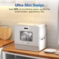 thumbnail image 2 of AIRMSEN Lave-Vaisselle de Comptoir Portable à 5 Réglages avec Réservoir d'Eau Intégré de 5 L, Lave-Vaisselle Ultra Mince Amélioré avec 3 Bras de Pulvérisation, Démarrage avec Retard de 12 H et Fonction de Chambre à Sel, ZMW-DUHA01, 2 of 10