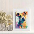 thumbnail image 2 of Vibrant Dog Portrait Canvas Wall Art 15.75x11.81 Inches, 2 of 8