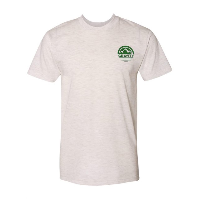 Circle Pocket Logo Triblend Track T-Shirt - Oatmeal - Green Logo - X-Large