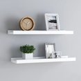 thumbnail image 1 of vidaXL Picture Frame Ledge Shelves 2 pcs White 40x9x3 cm MDF, 1 of 5