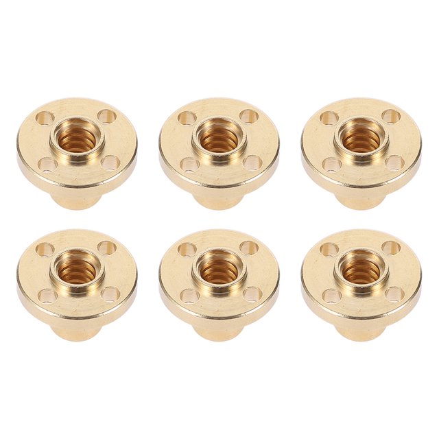 MasteelfCA 6pcs 3D Printer Parts T8 Nut Copper Trapezoidal Screw Nut for T8 Screw