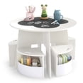 thumbnail image 1 of Costway 5 PCS Kids Table and Chair Set with Writable Blackboard Desktop Toddler Table, 1 of 10