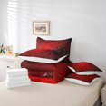 thumbnail image 5 of YST Ensemble de Literie Noir avec Araignée Géante, Ensemble de Couette d'Halloween, 7 Pcs, Design Gothique Vintage Rouge, Lit Simple, 5 of 5