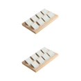 thumbnail image 1 of kurtrusly Wood Earring Card Holder w/ Tray Jewelry Display for Accessory 8 Pair White 2Set, 1 of 6