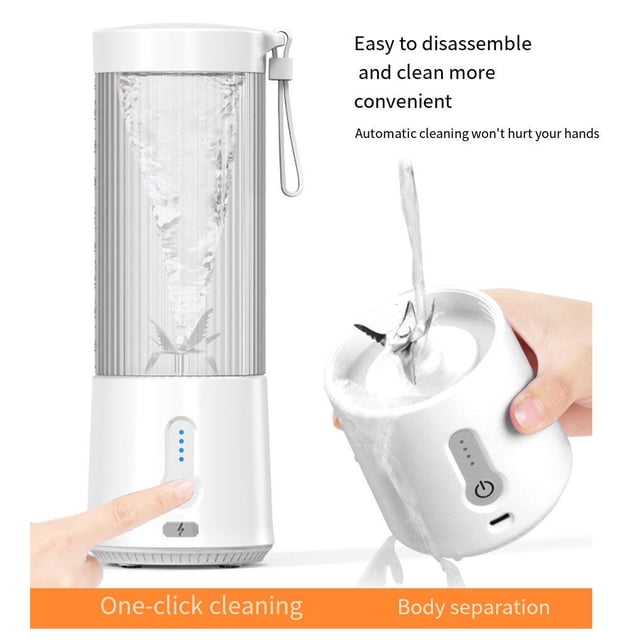 serony Portable 500ml Electric Juicer Orange Banana Juice PC Plastic Rechargeable Extracting Milkshake Maker Extractor Mixer Machine Home Kitchen Gadget Black