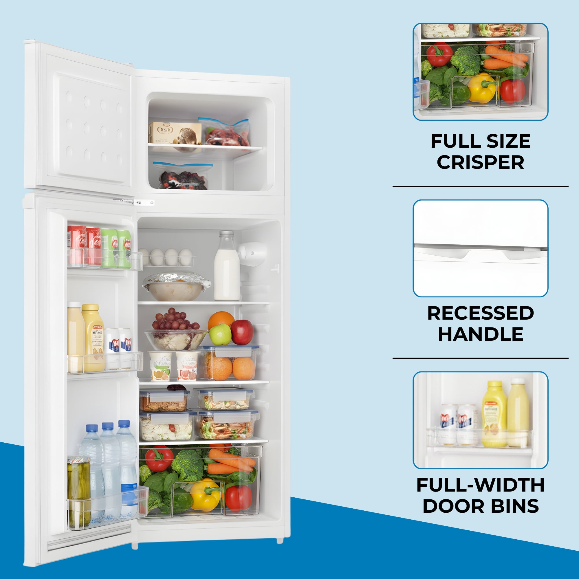Réfrigérateur Kenmore 7,5 pi³ avec congélateur supérieur, deux portes, homologué Energy Star, blanc