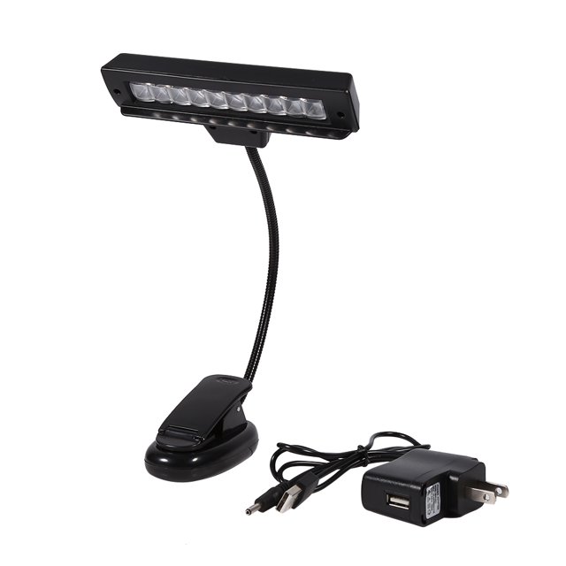 Clamp Light,Portable 10 LED Clip Reading Light Stand Light High-Intensity Output