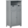 thumbnail image 1 of kleankin Storage Cabinet, Bathroom Cabinet with Adjustable Shelf, Grey, 1 of 10