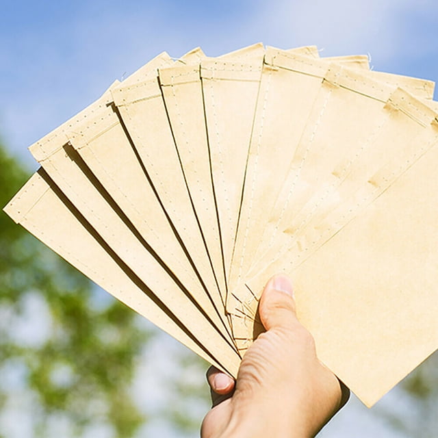 100pcs Kraft Paper Seed Bag Eco-Friendly Seed Protective Envelope Multi-Purposes Garden Seed Storage Bag Tear Resistant Seed Protector