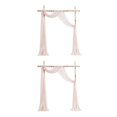 thumbnail image 2 of Decodeary Wedding Arch Drapes Memorable Setting For Big Day Not Easy To Wrinkle Easy Care shell pink 2Set, 2 of 6