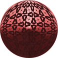 thumbnail image 1 of Ahgly Tapis Rond Lavable en Machine Intérieur Transitionnel Rouge Cerise, 6 Pieds Rond, 1 of 7