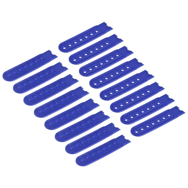 Unique Bargains 8 Paires de Courroies à Pression, 7 Trous, Plastique, Boucle à Pression Réglable pour Chapeau, Remplacement (Bleu Foncé)