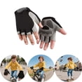 thumbnail image 2 of Kids Half Finger Sports Gloves for Outdoor Cycling Exercise Riding Biking Climbing and Active Play, 2 of 3