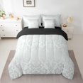 thumbnail image 2 of YST Antique Victorian Baroque 7 Piece Bed In A Bag Comforter Set, Full, Gothic Vintage Floral Bedding, 2 of 5