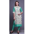 thumbnail image 2 of Bimba Robes Tuniques Droites pour Femmes Kurta d'Été Imprimée, 2 of 6