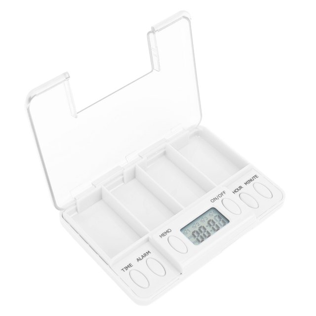 Rappel de Pilules, Distributeur de Médicaments Électronique, Boîte de Rangement Intelligente avec Multiples Compartiments pour la Maison et le Voyage, Rappel de Médicaments Intelligent au Design Humanisé
