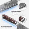 thumbnail image 3 of Chef Knife Japanese Professional: 7 Inch Kitchen Knives, Stainless Steel, Sharp Cutting Meat Cooking Knife, 3 of 7
