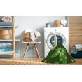 thumbnail image 2 of Ahgly Company Tapis d'Intérieur Lavable à la Machine, Carré, Transitionnel, Vert Forêt Sombre, Tapis de Zone, 4 Pieds Carré, 2 of 7