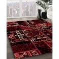 thumbnail image 2 of Ahgly Company Tapis d'Intérieur Carrés Abstraits Brun Châtaigne Patchwork, 6 Pieds Carré, 2 of 6