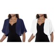 thumbnail image 1 of (2-Pack) Kcodviy Women Solid Mesh Animal Print Kimono Irregular Short Sleeve Loose Womens Plus Size Open Front Sweaters Cardigan Beach Holiday Tops, 1 of 6