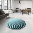 thumbnail image 4 of Ahgly Company Tapis d'Intérieur Lavable en Machine Carré Bleu Électrique Transitionnel, 4 Pieds Carré, 4 of 7