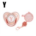 thumbnail image 1 of DPTALR Baby Pacifier 26 Letter Name Initial Clip Silicone Infant Nipple Bling Newborn Pacifier, 1 of 5