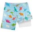 thumbnail image 4 of Hiiyo Teen Boys Dinosaur Print Compression Liner Swim Trunks Board Shorts, 4 of 4