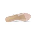 thumbnail image 4 of BLISSFUL STEP Sandales à Talons Aiguilles à Bride Transparente pour Femmes Rose 7, 4 of 7