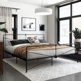 thumbnail image 3 of Leopold Metal Bed, Black, King size, 3 of 8