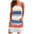 thumbnail image 1 of Womens Summer Casual Sleeveless Round Neck Printed ​Tank Dresses, 1 of 1