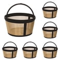 thumbnail image 1 of HLONK 4/3/2/1pcs Reusable 4-5 Cup Basket Coffee Filter Fits MrCoffee Coffee Maker And Brewer Permanent Filter Replacement Compatible With Mr Coffee Gold Basket-Style Filters, 1 of 6