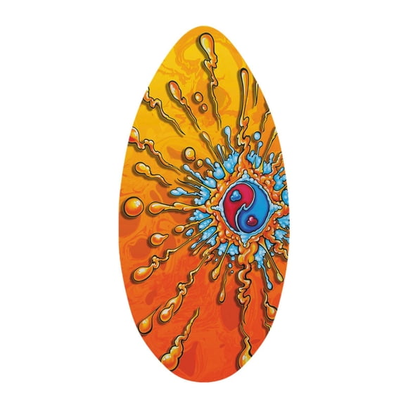Siruishop Planche à Découper de 41 Pouces Manteau à Fini Très Lustré Planche à Découper pour Enfants Adolescents Tout Style d'Écumage B