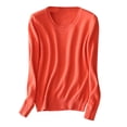 thumbnail image 1 of AherBiu T-Shirts à Manches Longues pour Femmes, Couche de Base, T-Shirt, Couleur Unie, Col Ras du Cou, Blouse Confortable, 1 of 3