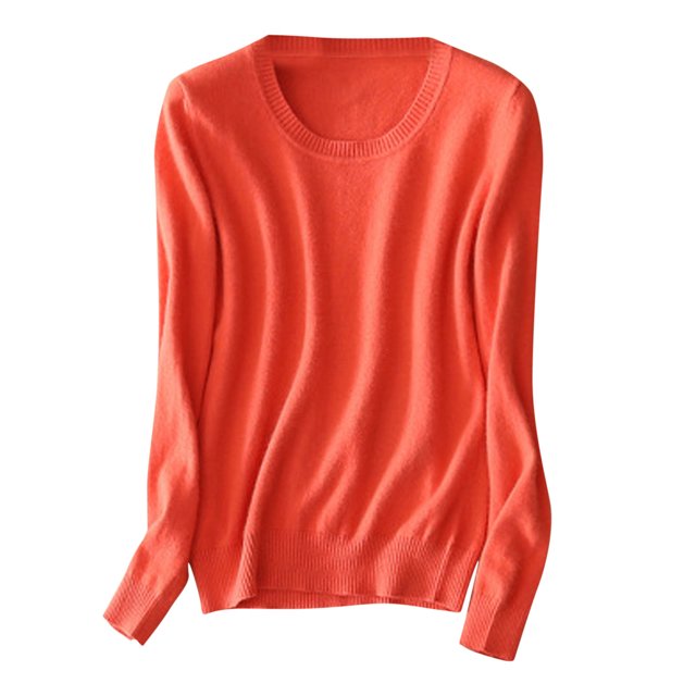 AherBiu T-Shirts à Manches Longues pour Femmes, Couche de Base, T-Shirt, Couleur Unie, Col Ras du Cou, Blouse Confortable