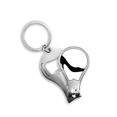 thumbnail image 1 of Femmes Talons Hauts Contour Noir Motif Ongles Clipper Cutter Ouvre-Clé Chaîne Ciseaux, 1 of 3