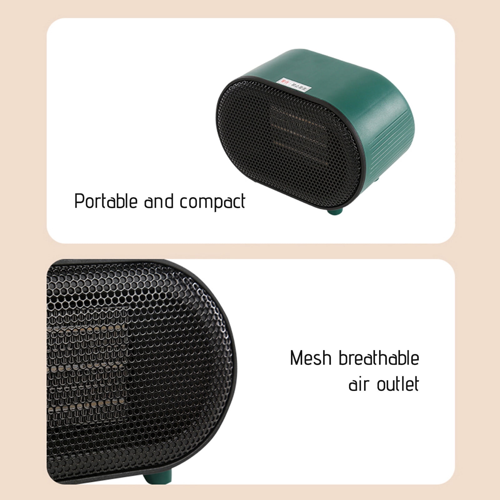 Vggrvlo Space Heater 1500W Electric Heaters Indoor Portable with Thermostat With Thermostat 10.5ft/s Portable Electric Heaters for Office Room Desk Indoor Use