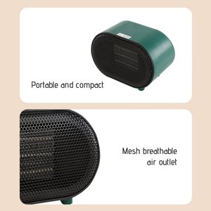 Vggrvlo Space Chaudière 1500W Chauffage électrique Portable à l'intérieur avec Thermostat 10,5 pieds/s Chauffage électrique portable pour bureau Bureau à l ́intérieur