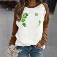 thumbnail image 2 of QIPOPIQ T-Shirts à Manches Longues à Col Rond pour Femmes St. Patrick's Day T-Shirts Dames Amples T-Shirt Imprimé Shamrock T-Shirt Vert Chanceux Haut T-Shirt à Col Rond Saint Patricks Day Offres de Chemises des Fêtes, 2 of 4