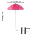 thumbnail image 2 of Large Garden Parasol for Potted Plants | Outdoor Sun & Rain Protection Umbrella with Stake | 47" Shade Canopy | Durable Metal Frame & Rubberized Cloth Cover, 2 of 5