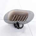 thumbnail image 5 of Oleegame 1PC Spoon And Lid Rest Bathroom Soap Dish Storage Holder Rack Soapbox Plate Tray Drain Brown, 5 of 5