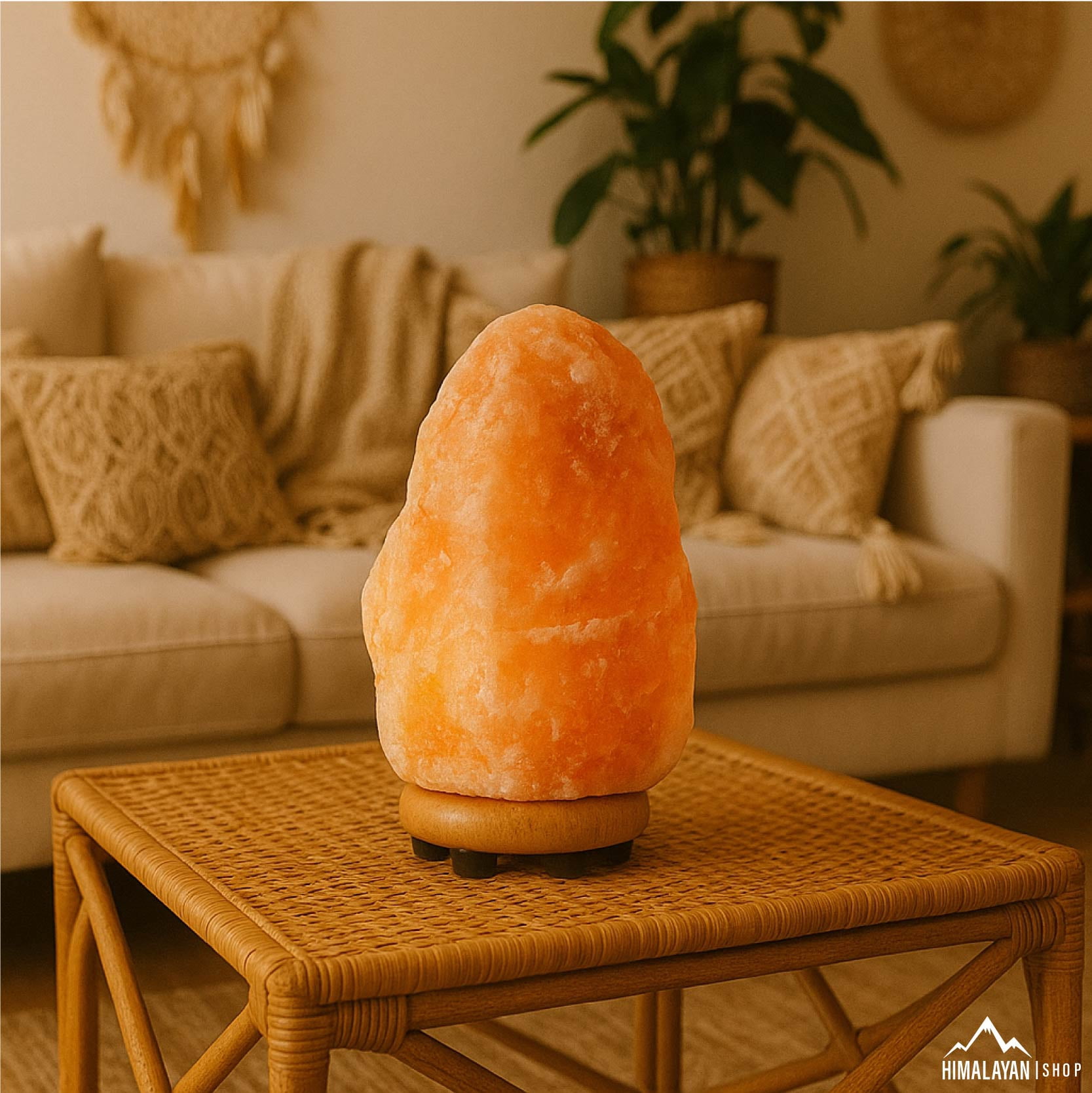 Himalayan Shop Natural Pink Real Rock Salt Lamp, Small, 4-5.5 lbs